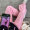 Розовые брюки с широкими ногами