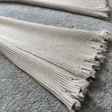 2024年秋冬季垂感流苏针织裤女宽松高腰显瘦休闲直筒裤微喇裤6709