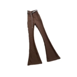 Осенние приталенные штаны, цепь с буквами, ремень для отдыха, универсальные штаны-клёш, высокая талия