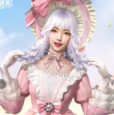 taobao agent [Rabbit Dimensional] Peace Elite Women's Sweet Oath Skin COS Cos wig lolita Roman roll