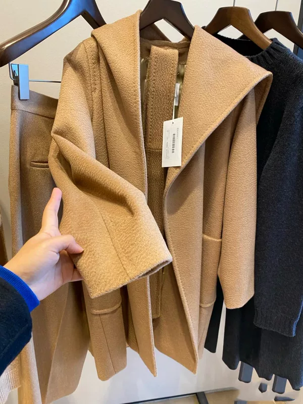 Осенний демисезонный худи, короткая банная robe, шерстяной бандаж, длинная куртка, 2023, средняя длина