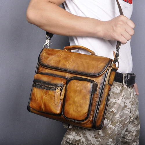 Кожаная трендовая сумка через плечо для отдыха, сумка на одно плечо, рюкзак, из натуральной кожи