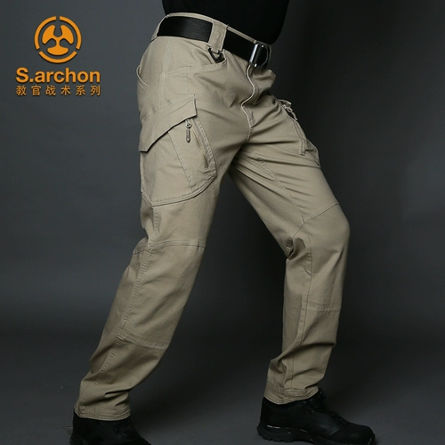 Демисезонные тактические эластичные уличные штаны, свободный прямой крой