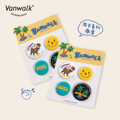 taobao agent Vanwalk weekend series homemade cute badge DIY decorative pendant girlfriends and sisters gift Japanese versatile