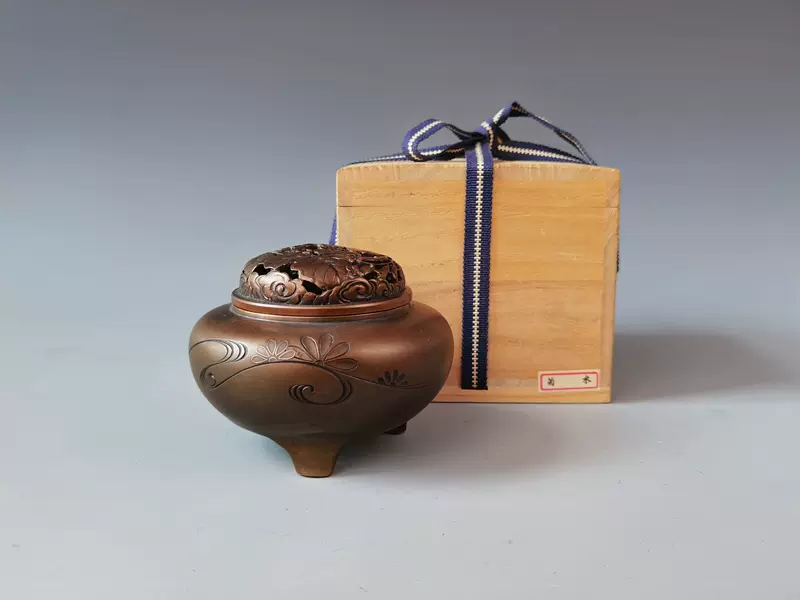 日本铜器玉川堂复古手工龟甲锤目纹茶器铜提梁壶烧水壶煮茶壶茶室-Taobao