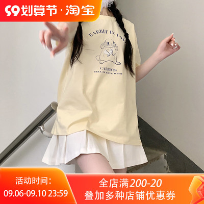 taobao agent Genuine summer brand cute top, rabbit, T-shirt