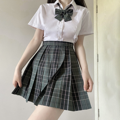 taobao agent [Report in Tokyo] Original authentic JK uniform Japanese school for sweet versatile Qingpu pleated grid skirt women