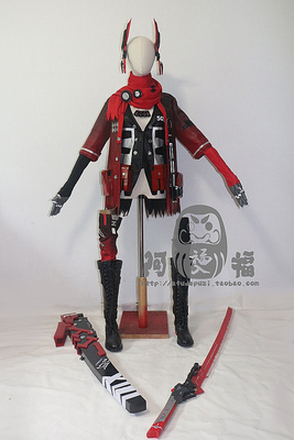 taobao agent [Afu] Double Pamashlus's dark red contains weapon COS clothing/cosplay