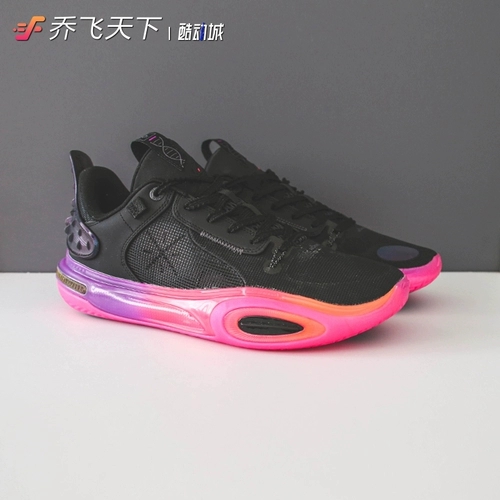 Qiao Feitian Leanting Li Ning's Весь город 11 черно-фиолетовых амортизаторов.