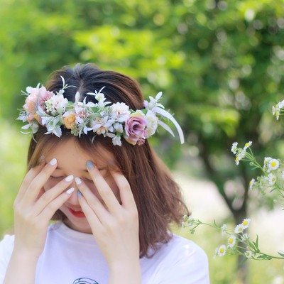 taobao agent Children's hair accessory for bride, flowered