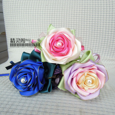 taobao agent Handmade ribbon Rose Gift Pen Creative Teacher Day Gift Birthday Gift Wedding Banquet Sign -in Flower Pen