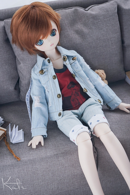 taobao agent [Endless] Limited models to make old denim jackets baby jackets, doll BJD4 points MSD/MDD1/4
