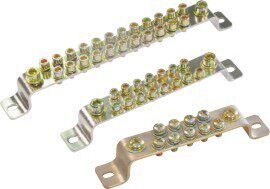 Двойной Шлифованный медный стержень, 15 отверстий. весло Заземляющая шина 3*25 мм двойной нуль весло Нуль