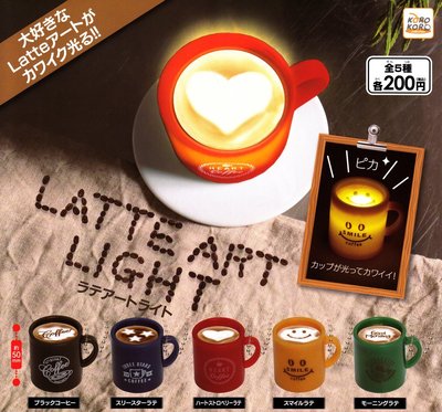 taobao agent KOROKORO Japanese Edition Capsule Mini Luminous Coffee Mug LATTE Latte Latte Art Pendant