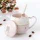 ins Bắc Âu tối giản nhà gốm cốc với nắp cốc cốc cà phê cốc cốc sáng tạo cặp vợ chồng với muỗng - Tách