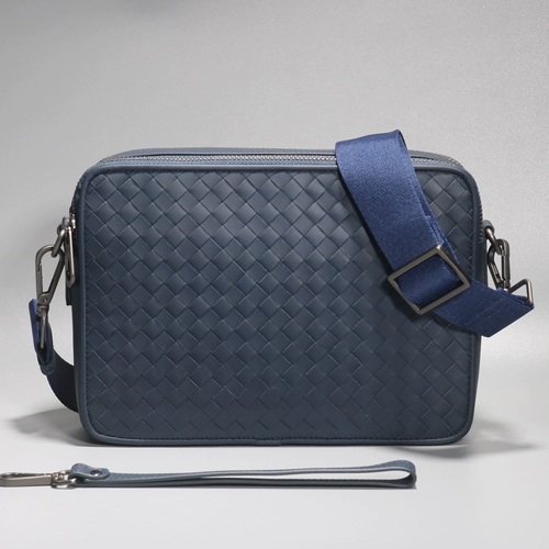 Сумка на одно плечо, плетеная сумка через плечо, мужская сумка с петлей на руку, из натуральной кожи