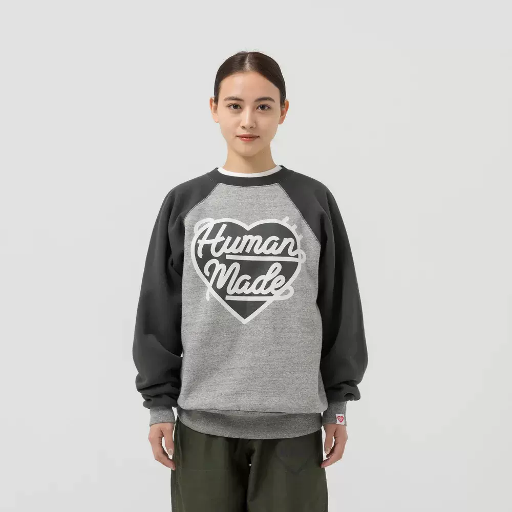 HUMAN MADE HEART L/S KNIT SWEATER Gray-