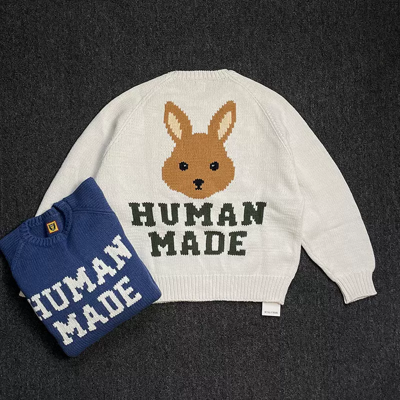 WCIB现货Human made #2028 raglan nigo北极熊印花大H针织衫毛衣- Taobao