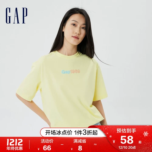Gap, спортивная летняя футболка с коротким рукавом подходит для мужчин и женщин для влюбленных