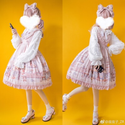 taobao agent [Dream and Treasure Spot] National Brand Lolita Cheval de Bois Velvers Rose Long -sleeved Shirt