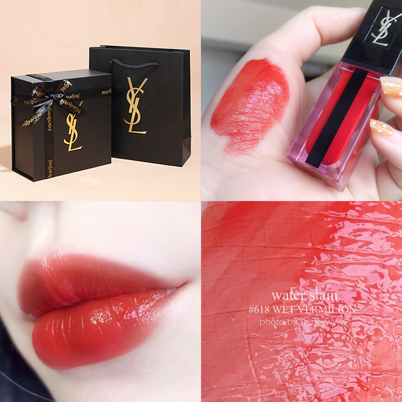 ysl圣罗兰水光唇釉613610黑管416粉金粉管唇釉202207211214