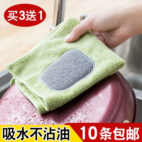 Мыть посуду, чистящие полотенца, поглощение воды, без волос, утолщенная кухня, полотенце для мытья посуды, без масла, протрите чистую ткань