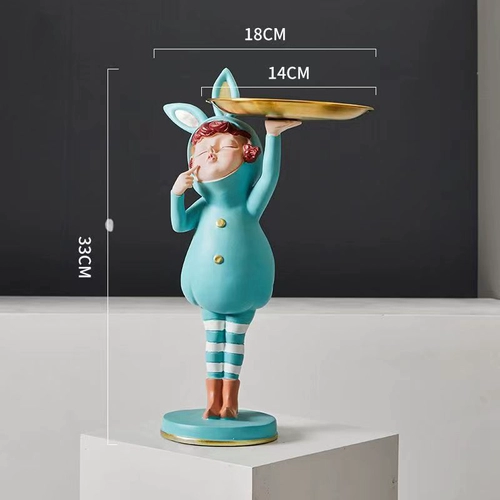 Ключевой орнамент для хранения поднос кролика для девочек в попадании в дверь творческого шкафа для крыльца