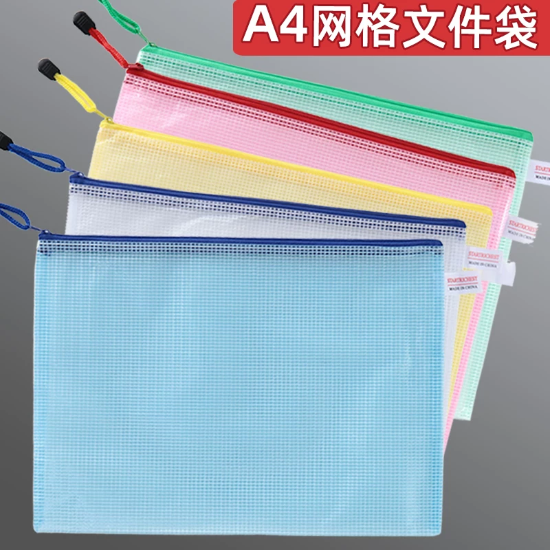 Capacious files bag with zipper for folders