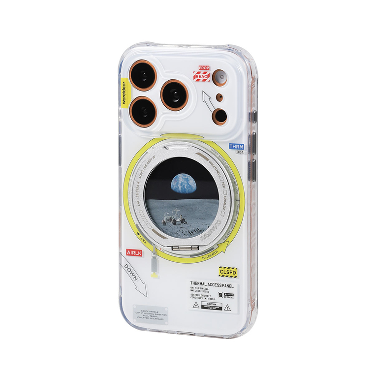 Space Station Viewport Lunar Earth Stand iPhone Case