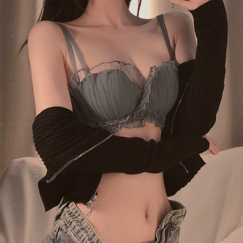 Нижнее белье, бюстгалтер, комплект, бюстгальтер пуш-ап, тонкие нескользящие бретели, без лямок, красивая спина