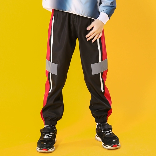 Осенние детские светоотражающие штаны для мальчиков, подходит для подростков, в корейском стиле, детская одежда