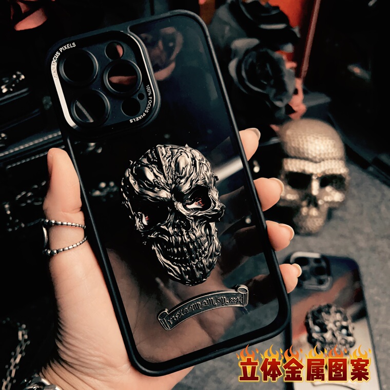 Gothic Skull 3D Embellishment iPhone Case