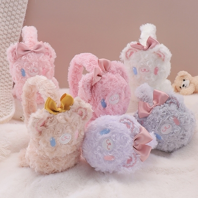 taobao agent Foldable handheld soft keep warm headphones, with little bears