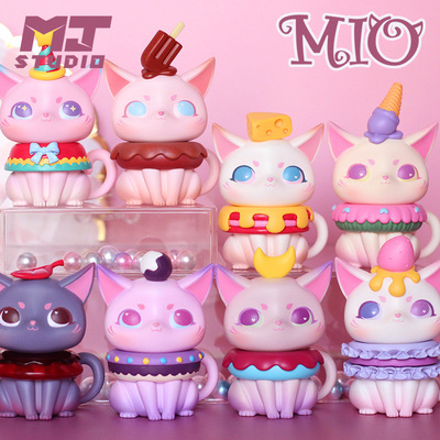 taobao agent Genuine MIO ● Dessert Cat Blind Box Swing Hands Macaron Soft Meng Afternoon Tea Creative Friends Birthday Gift