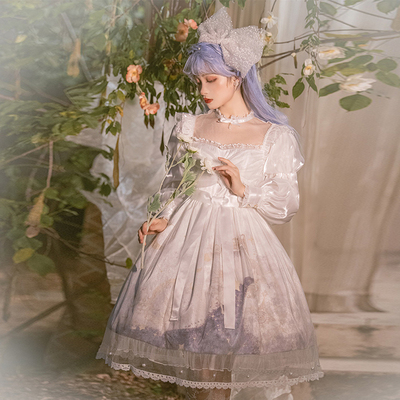 taobao agent Soft dress with sleeves, small princess costume, Lolita style, Lolita OP, long sleeve