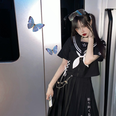 taobao agent Genuine Japanese student pleated skirt, base long skirt, bra top