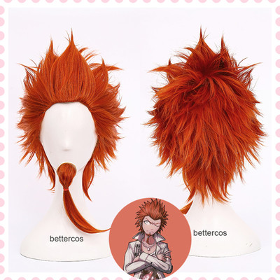 taobao agent Bar ball rotari dance Sangtian Cos wigs of high -temperature silk orange red beauty with beard B536