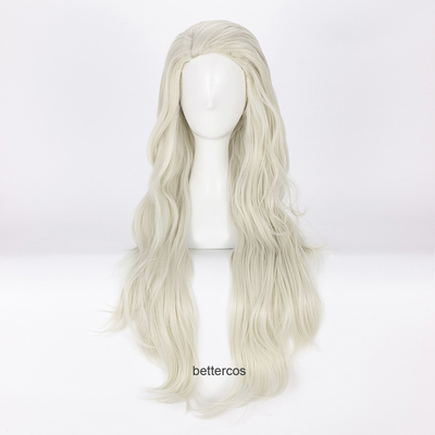 taobao agent Bingxue Qiyuan 2 Aisha ELSA emanating/light golden long curly curly COS anime wig B423