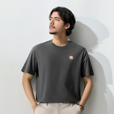 短袖T恤男夏季新款剪纸小牛