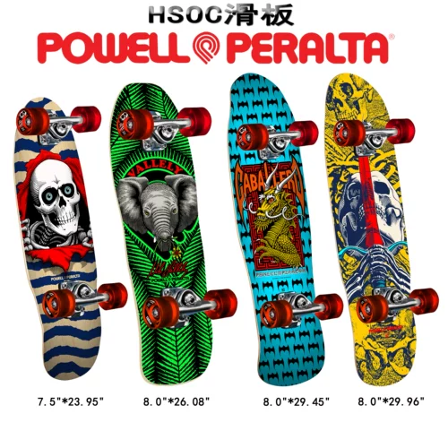 Powell Peralta Big Fish Board Real Estrus Barculation Bouming Street Kids's Mini's Mini Skateboard