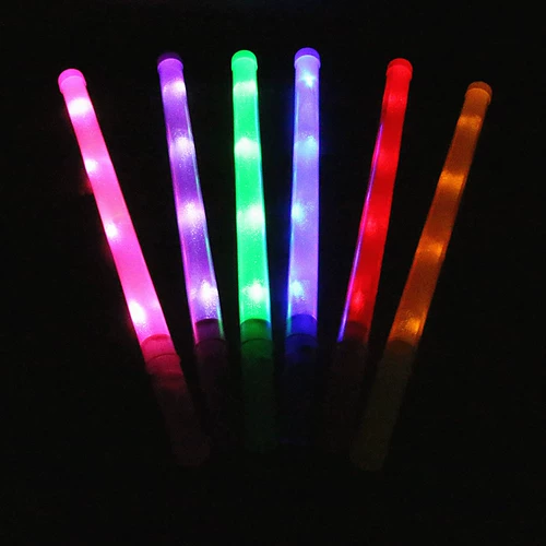 Мигающая радужная большая разноцветная световая палочка, игрушка