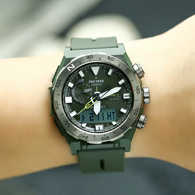 CASIO手錶PROTREK PRW-6800-1/6600YB-3/Y-1/3光能電波登山男錶- Taobao
