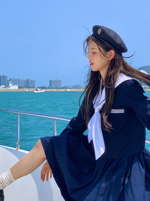 taobao agent Yang Chao same sailor service female Xia JK uniform female white -collar worker three basic sets of women's naval college style