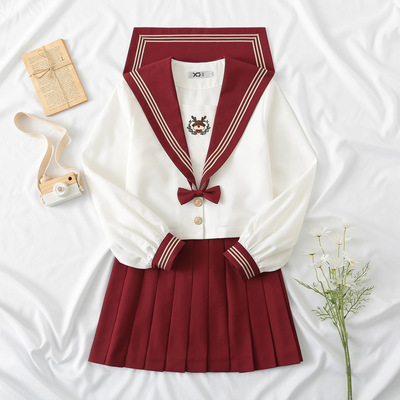 taobao agent Genuine demi-season student pleated skirt, set, uniform, 2021 collection