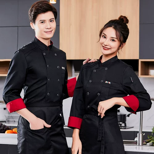 Пользовательские шеф -повара обслуживание мужчин с длинными -женская женская западная ресторан
