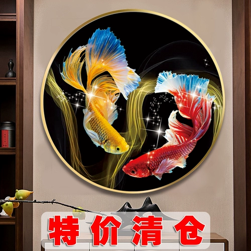 Рекрутирование Dual Koi Cross Stitch 2022 Новая малая линейная вышивка, ресторан гостиной, простая самостоятельная ручная эмбдера