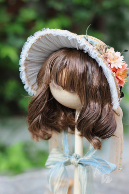 taobao agent Ayao originally created a small cloth Blythe Ponte straw hat BJD baby forest lace flower BB hat