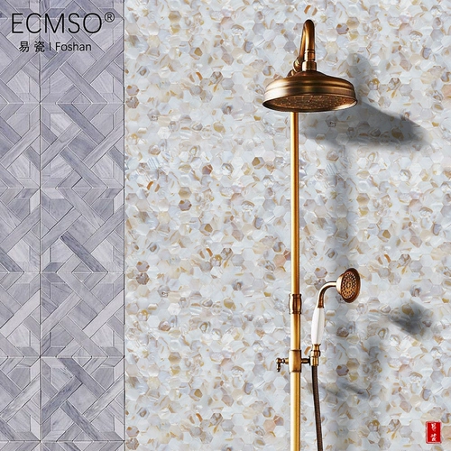 Легкая роскошная северная натуральная оболочка мозаика в ванной комнате шестиугональная популярная кухонная стена тибетская кирпичная туалетная гостиница