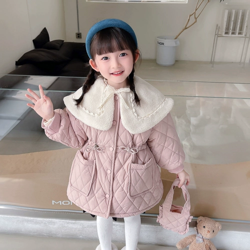 Утепленный пуховик, зимняя удерживающая тепло куртка для девочек, в западном стиле, коллекция 2023, в корейском стиле