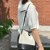 Ведро, сумка через плечо, цвет слоновой кости